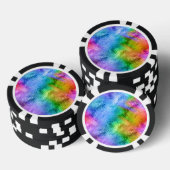 Mystic Topaz Blue Glassy Texture Pokerchips (Opstapeling)