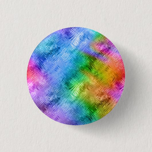 Mystic Topaz Blue Glassy Texture Ronde Button 3,2 Cm (Voorkant)
