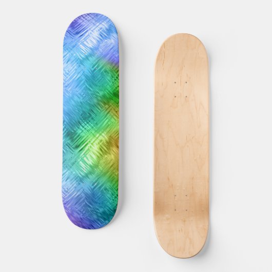 Mystic Topaz Blue Glassy Texture Skateboard (Voorkant)