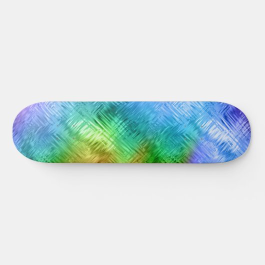 Mystic Topaz Blue Glassy Texture Skateboard (Horizontaal)