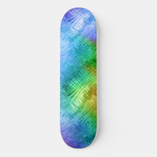 Mystic Topaz Blue Glassy Texture Skateboard (Voorkant)