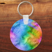 Mystic Topaz Blue Glassy Texture Sleutelhanger (Voorkant)