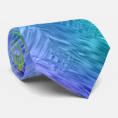 Mystic Topaz Blue Glassy Texture Stropdas (Opgerold)