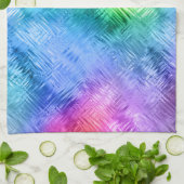 Mystic Topaz Blue Glassy Texture Theedoek (Gevouwen)