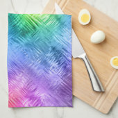 Mystic Topaz Blue Glassy Texture Theedoek (Quarter Fold)