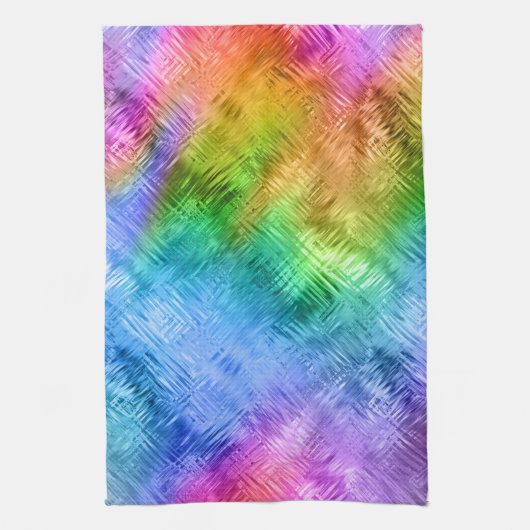 Mystic Topaz Blue Glassy Texture Theedoek (Verticaal)