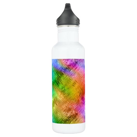 Mystic Topaz Blue Glassy Texture Waterfles (Rechts)