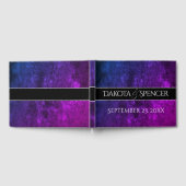 Mystic-Topaz bruiloft | Blauw Paarse Receptie Part Gastenboek (Volledig)