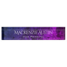 Mystic-Topaz Desk | Blauw Roze Paarse Ombre Chic