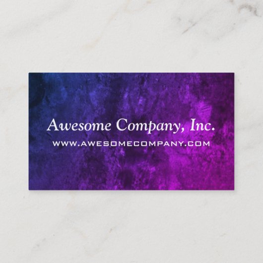 Mystic-Topaz Kantoor | Chique blauw Paarse roze om Visitekaartje (Achterkant)