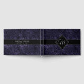 Mystic-Topaz Ombre | Blauw Paars Roze Monogram Gastenboek (Volledig)