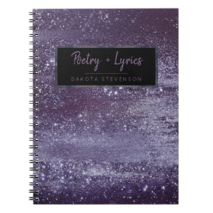 Mystic Topaz Roze blauw Paars Ombre Lyric Notitieboek