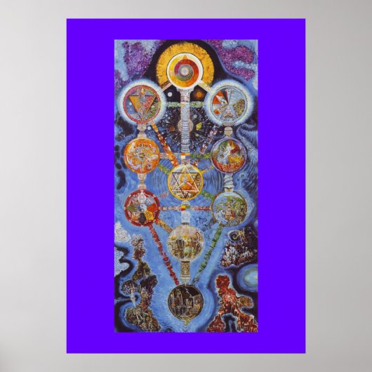 Mystic Tree of Life Kabbalah Poster (Voorkant)