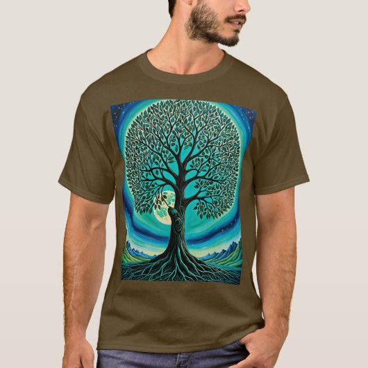 Mystic Tree of Life Moon Shirt (Voorkant)