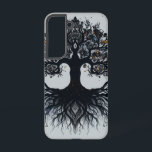 Mystic Tree of Life S22 Stoer Hoesje Samsung Galaxy Hoesje<br><div class="desc">Draag oude wijsheid en mystieke schoonheid met je mee, waar je ook gaat. Deze verbluffende telefoonhoes is voorzien van een duistere, gestileerde afbeelding van de Tree of Life, met zijn uitgebreide roots en takken die reiken over een subtiele grijze achtergrond versierd met verspreide, gloeiende oranje en gele elementen. Dit ontwerp...</div>