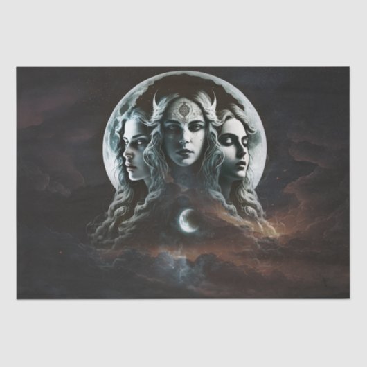 Mystic Triple Goddess Twist Decoupage Tissue Paper Tissuepapier (Voorkant)