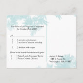 Mystic Turquoise Bos Bruiloft RSVP Uitnodiging Briefkaart (Achterkant)