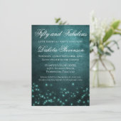 Mystic Twilight Stars | Deep Blauwgroen Glow Fabul Kaart (Staand voorkant)