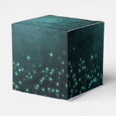 Mystic Twilight Stars | Deep Blauwgroen groene neo Bedankdoosjes (Achterkant)