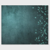Mystic Twilight Stars | Deep Blauwgroen groene neo Cadeaupapier (Vlak)