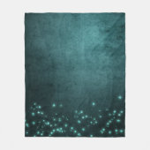 Mystic Twilight Stars | Deep Blauwgroen groene neo Fleece Deken (Voorkant)