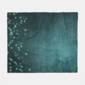Mystic Twilight Stars | Deep Blauwgroen groene neo Fleece Deken (Voorkant (Horizontaal))