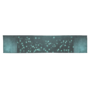 Mystic Twilight Stars Deep Blauwgroen groene neo Korte Tafelloper