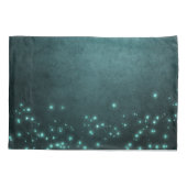 Mystic Twilight Stars | Deep Blauwgroen groene neo Kussensloop (Achterkant)