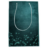Mystic Twilight Stars | Deep Blauwgroen groene neo Medium Cadeauzakje (Voorkant)