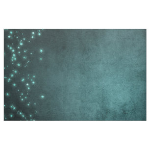 Mystic Twilight Stars Deep Blauwgroen groene neo Stof