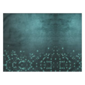 Mystic Twilight Stars | Deep Blauwgroen groene neo Tafelkleed (Voorkant (Horizontaal))