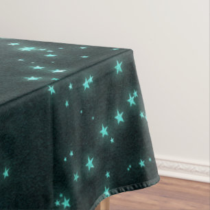 Mystic Twilight Stars Deep Blauwgroen groene neo Tafelkleed