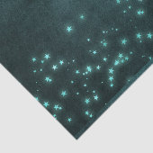 Mystic Twilight Stars | Deep Blauwgroen groene neo Tissuepapier (Detail)