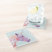 Mystic Unicorn Glazen Onderzetter (Schuin)