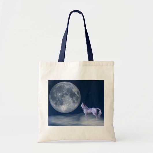 Mystic Unicorn Moon Magic Canvas tas (Voorkant)