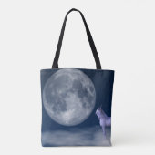 Mystic Unicorn Moon Magic Canvas tas (Achterkant)
