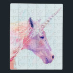 Mystic Unicorn Puzzel<br><div class="desc">Mystic Unicorn I van Victoria Borges. Met een roze en paarse eenhoorn met penseelachtige lijnen.</div>