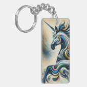 Mystic Unicorn Swirl Sleutelhanger (Voorkant Links)