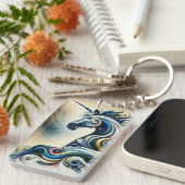 Mystic Unicorn Swirl Sleutelhanger (Voorkant Rechts)
