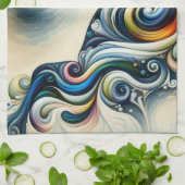 Mystic Unicorn Swirl Theedoek (Gevouwen)