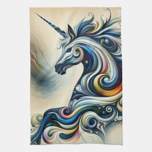 Mystic Unicorn Swirl Theedoek (Verticaal)