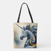 Mystic Unicorn Swirl Tote Bag (Achterkant)