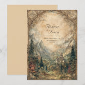 Mystic Valley Castle betoverde bruiloft Kaart (Voorkant / Achterkant)