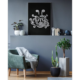 Mystic Vibes: Tribal Shaman Mask Poster