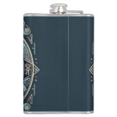 Mystic Viking Rune Helm Heupfles (Achterkant)