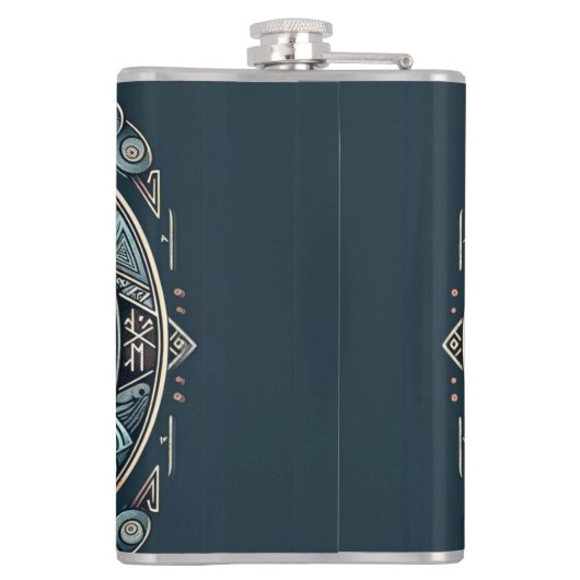 Mystic Viking Rune Helm Heupfles (Achterkant)