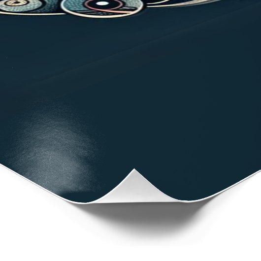 Mystic Viking Rune Helm Perfect Poster (Hoek)