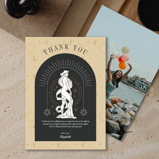 Mystic Virgo Zodiac Arch Dank je Kaart