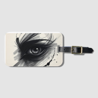 Mystic Vision - Black Ink Eye Art Bagagelabel