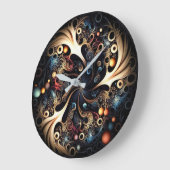 Mystic Vortex Cool Gold Acrylwand Clock Grote Klok (Hoek)